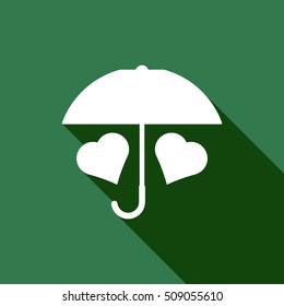  Two hearts  icon,vector. Flat design.
