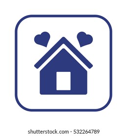  Two hearts icon,vector. Flat design.