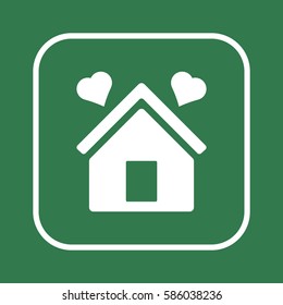  Two hearts icon,vector. Flat design.
