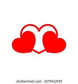 two hearts logo