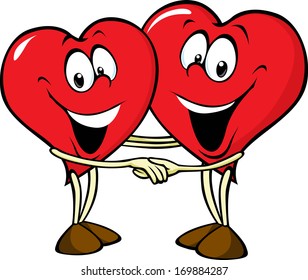 two hearts in love