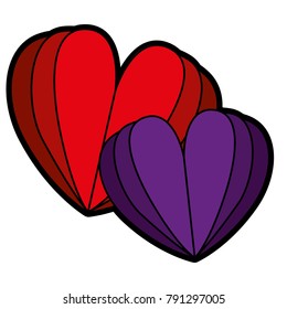two hearts love card