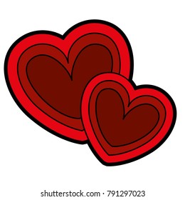 two hearts love card