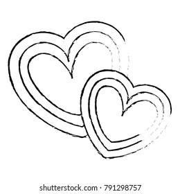 two hearts love card