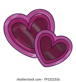two hearts love card