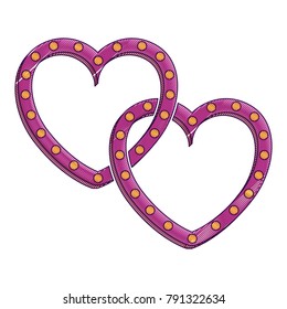 two hearts love card