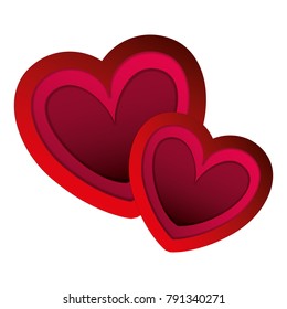 two hearts love card