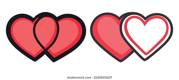 Two Hearts Love Romance Clipart Images