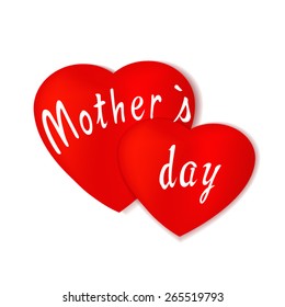 Two hearts for mother`s day