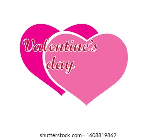 two hearts on valentines day