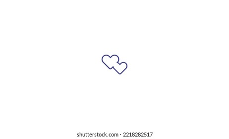 Two hearts on a white background