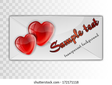 two hearts on the white envelope - fully editable vector format - Powered by Shutterstock - Get 15% off with code: PIKWIZARD15