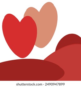 Two hearts - symbol of love