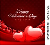 Two hearts Valentine's day or Wedding vector background