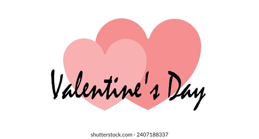 Dos corazones valentine's day.Vector ilustración.