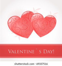 Dos corazones. Valentines adoran el fondo