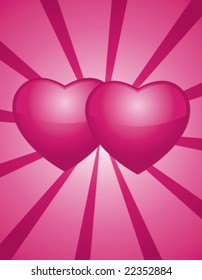 Two hearts vector
