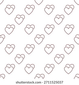 El concepto de empatía de Vector de dos corazones delinea un patrón transparente