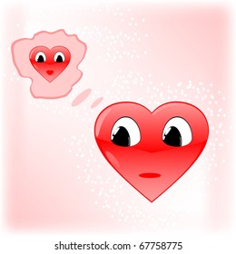 Two hearts, vector illustration, eps10