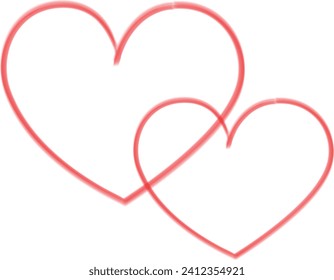 two hearts vector sign hand drawn suitable for many uses	
