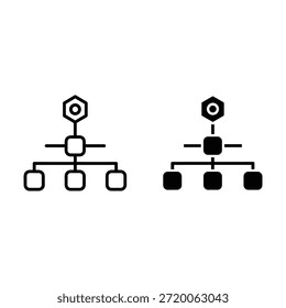 Dos diagramas hexagonales del árbol genealógico con Colores blancos y negros