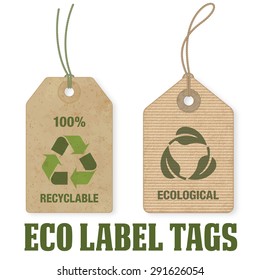 Two high detail grunge Vector Eco Price Tags.