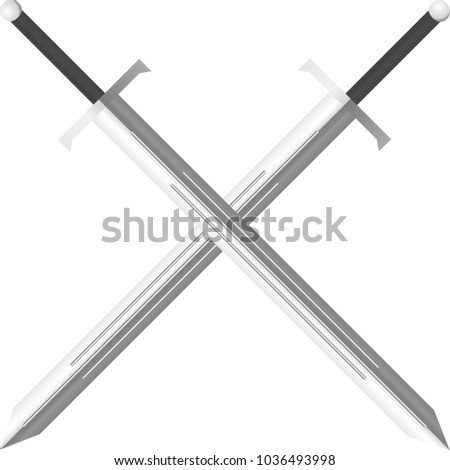 Two High Detailed Swords Vector
