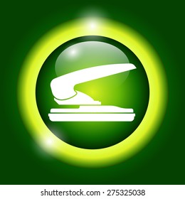 two hole paper puncher icon, vector illustration