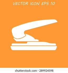 two hole paper puncher icon, vector illustration