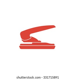 two hole paper puncher icon, vector illustration