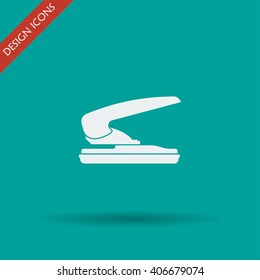 two hole paper puncher icon, vector illustration