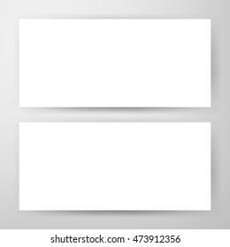 Two Horizontal Banners Mockup. Vector Illustration of Brand Identity Leaflet Design for Business Presentation.