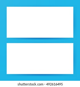 Two Horizontal Blank Banners Mockup
