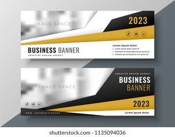 two horizontal business web banners with space for text and image