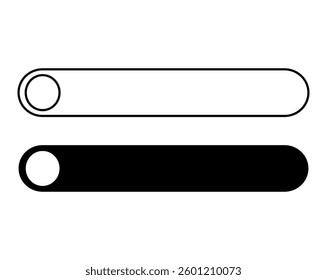 Two horizontal rectangular labels with pointed arrow-shaped ends on the right. The top is outlined, and the bottom is black. Ideal for text or banners. Label, text, banner