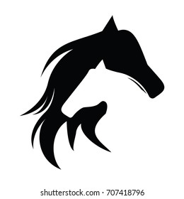 Two Horse Logo Vector