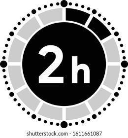 Two hour time icon - Vector