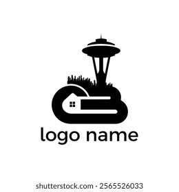 Two Houses Connected by Pipe Logo
