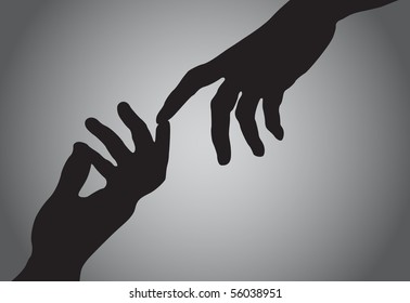 Two human hands