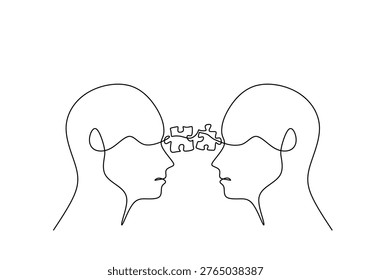 Two human head profiles