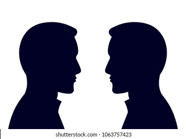 two human silhouettes opposite each other