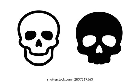 Two human skull silhouettes in contrasting black and white a graphic representation silhouette skulls cranium bone