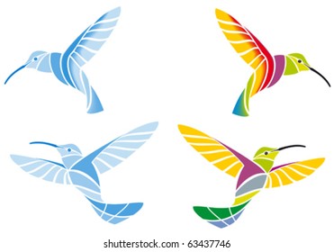 two hummingbird