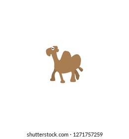 Two hump camel vector isolated flat icon