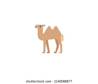 Two Hump Camel vector isolated icon. Camel emoji illustration.