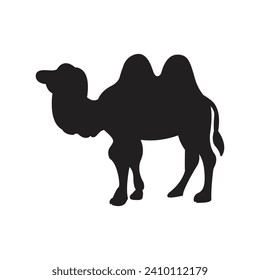 Two hump camel vector symbol animal sign