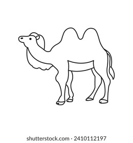 Two hump camel vector symbol animal sign