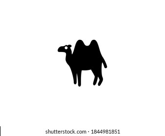 Two Hump Camel vector icon. Isolated camel illustration