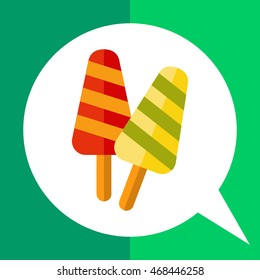 Two ice creams on stick