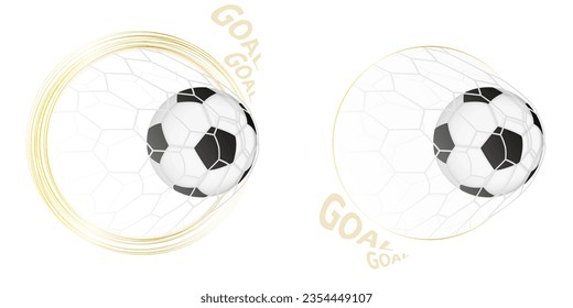 Two icon for celebrating soccer goal, Goal illustration in football match. Vector illustration.